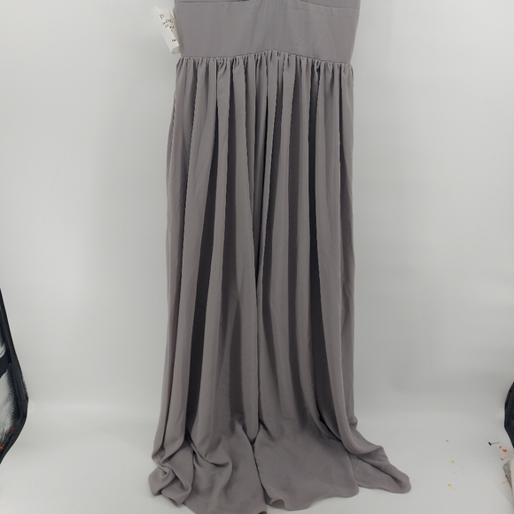 Fame and Partners Formal Maxi Dress In Gray/Mauve Size 4 - Picture 4 of 15